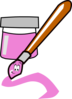 Pink Paintbrush Clip Art