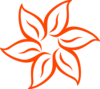 Dark Orange Flower Clip Art