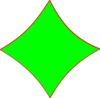 Bright Green Diamond Shape Clip Art