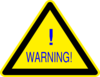 Warning Sign Blue Clip Art