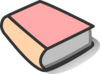 Pink Book Reading Clip Art