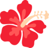 Red Hibiscus With No Flowers Clip Art