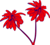 Red And Blue Palm Trees Clip Art