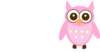 Cute Pink Owl Clip Art
