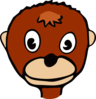 Cartoon Monkey Face Clip Art