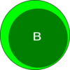 B Cell Alone Green Clip Art