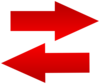 Left Right Red Arrow Icon Aligned Clip Art
