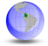 Colombia On The Globe Clip Art