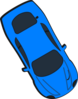 Blue Car - Top View - 300 Clip Art