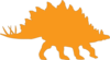 Orange Stegosaurus  Clip Art