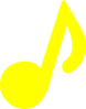 Yellow Music Note Clip Art