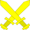 Yellow Crossed Swords Clip Art