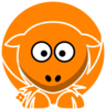 Orange Sheep Clip Art