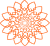 Orange Chakra Radial Clip Art
