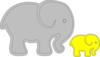 Adult Elephant With Baby Elephant Clip Art