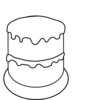 Cake To Color3 Clip Art