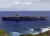 The Aircraft Carrier Uss Carl Vinson (cvn 70) Enters Apra Harbor During Its First Ever Port Call To Guam Clip Art