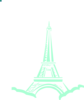 Mint Eiffel Tower Clip Art