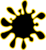 Water Splash Black Gold Logo Clip Art