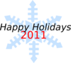 Happy Holidays Snowflake Clip Art