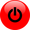 Power Red With Black Icon Clip Art