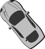Gray Car - Top View - 130 Clip Art