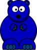 Dark Blue Bear Clip Art