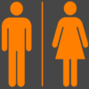 Man Woman Symbol In Orange Clip Art