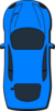 Blue Car - Top View - 90 Clip Art