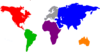 Solid Color Continents Clip Art