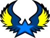 Blue Star Wings Clip Art