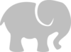 Gray Elephant2 Clip Art