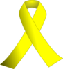 Yellow Ribbon W/black Background Clip Art