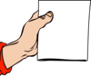 Hand Holding Brochure Clip Art