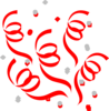 Red Confetti Explosion Clip Art