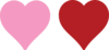 Two Hearts Clip Art