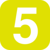 Number 5 Yellow Clip Art