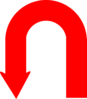 Red U-turn Clip Art