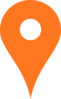 Orange Pin Maps Clip Art