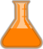 Orange Flask Lab Clip Art