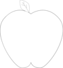 White Black Apple By Gena Clip Art