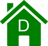 Simple Green D House Clip Art