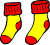Red And Yellow Socks Clip Art