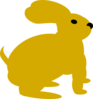 Yellow Rabbit Clip Art