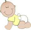 Neutral Baby Crawling Clip Art