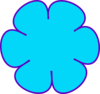 Blue Flower Purple Clip Art