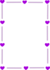 Silver Purple Heart Border Clip Art