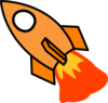 Orange Rocket Clip Art