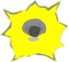 Yellow Bullet Hole Clip Art