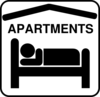 Hotel Sleeping Accomodation Clip Art - Black/whiteaa Clip Art
